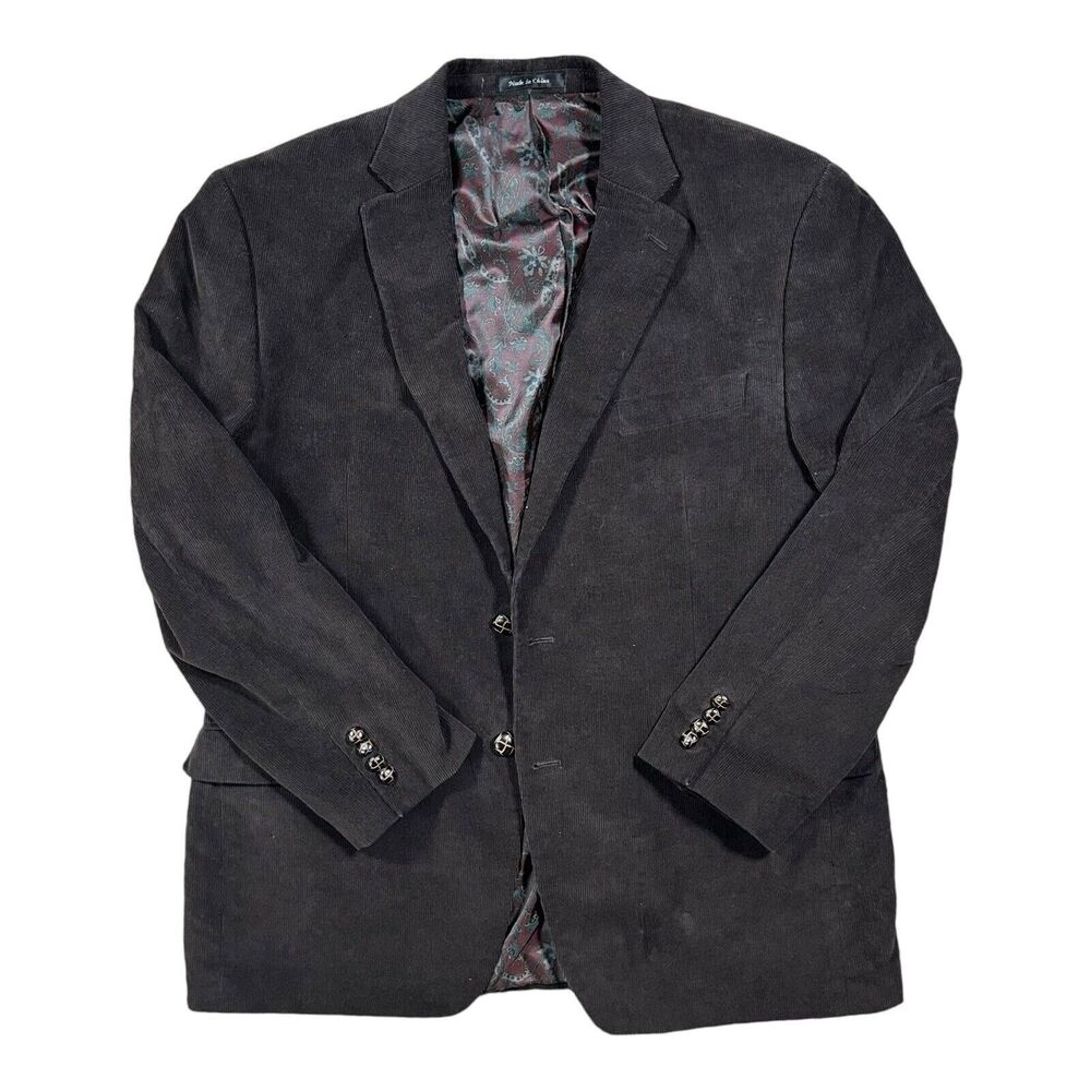 Lauren Ralph Lauren LRL Corduroy Mens 44R Brown Blazer Suit Coat Jacket Vintage